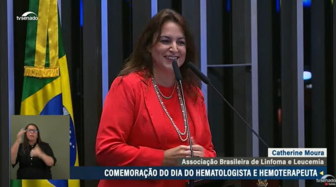 Catherine Moura, CEO Da Abrale A Sessão Especial Pelo Pelo Dia Nacional Do Hematologista E Do Hemoterapeuta