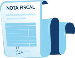 Ilustração de uma nota fiscal